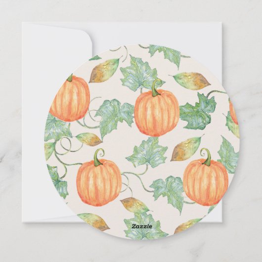 Freundschaftspender Pumpkin Erntedank Einladung (Rückseite)