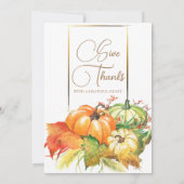 Freundschaftspflegefest Pumpkin Erntedank Dinner Einladung (Rückseite)