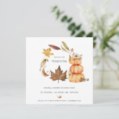 Freundschaftspflegende Erntedank Party Einladung (Stehend Vorderseite)