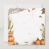 Freundschaftspflegende Erntedank Party Einladung (Rückseite)