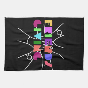 Freundschaftsplatz: Dankbar & zusammengebracht Geschirrtuch