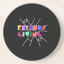 Freundschaftsplatz: Dankbar & zusammengebracht Getränkeuntersetzer