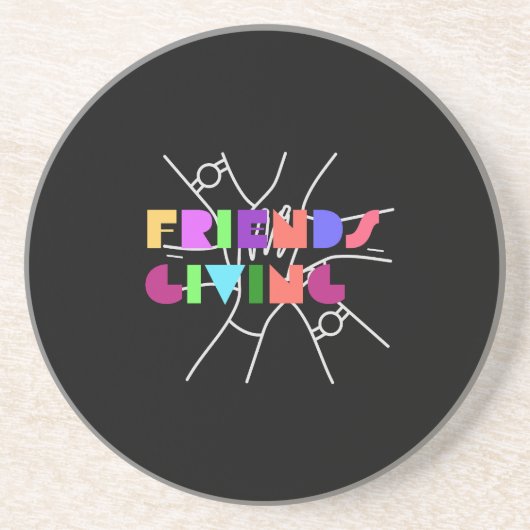 Freundschaftsplatz: Dankbar & zusammengebracht Getränkeuntersetzer (Vorne)