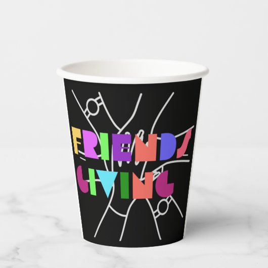 Freundschaftsplatz: Dankbar & zusammengebracht Pappbecher (Vorderseite)