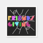 Freundschaftsplatz: Dankbar & zusammengebracht Serviette (Vorderseite)