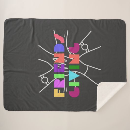 Freundschaftsplatz: Dankbar & zusammengebracht Sherpadecke (Vorderseite (Horizontal))