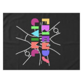 Freundschaftsplatz: Dankbar & zusammengebracht Tischdecke (Vorderseite (Horizontal))