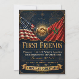 Freundschaftsposter Marokko-USA, Erste Freunde 177 Feiertagskarte