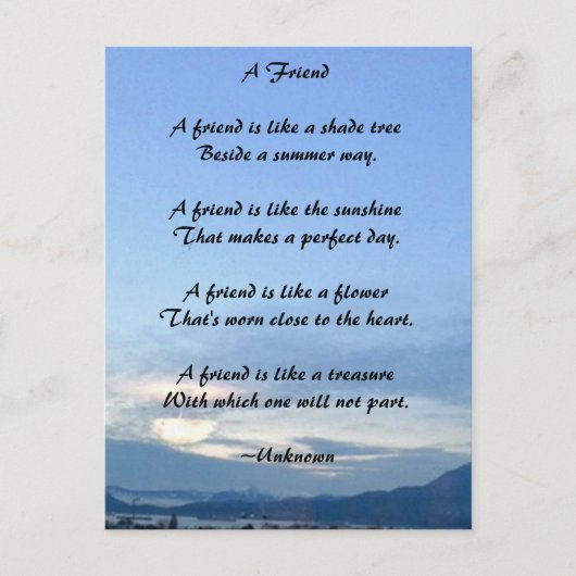 Freundschaftspostkarte Postkarte (Vorderseite)