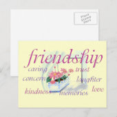 Freundschaftspostkarte Postkarte (Vorne/Hinten)