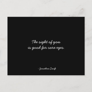 Freundschaftspostkarte zitiert Jonathan Swift - Sc Postkarte
