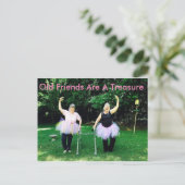 Freundschaftspostkarten für Senioren Postkarte (Stehend Vorderseite)