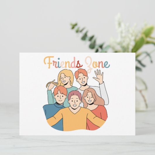 Freundschaftsquadrat Graphic Einladung (Stehend Vorderseite)