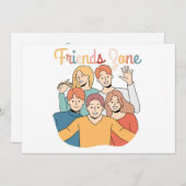 Freundschaftsquadrat Graphic Einladung (Vorne/Hinten)