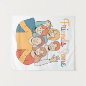 Freundschaftsquadrat Graphic Wandteppich (Vorderseite (Horizontal))