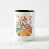 Freundschaftsquadrat Graphic Zweifarbige Tasse (Mittel)