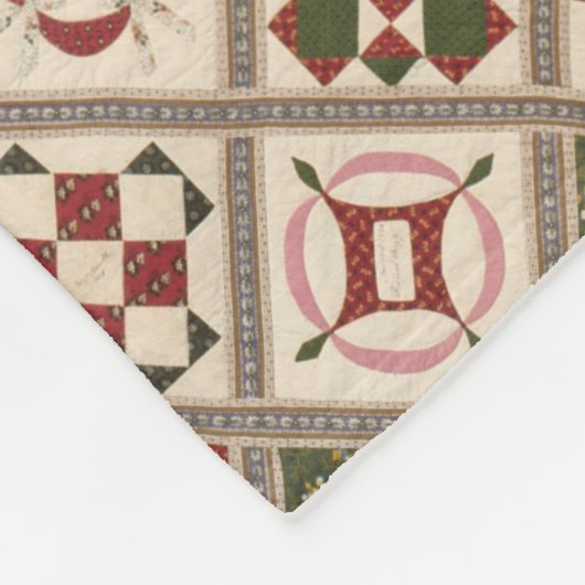 Freundschaftsquilt in gedämpften Farben Fleecedecke (Ecke)