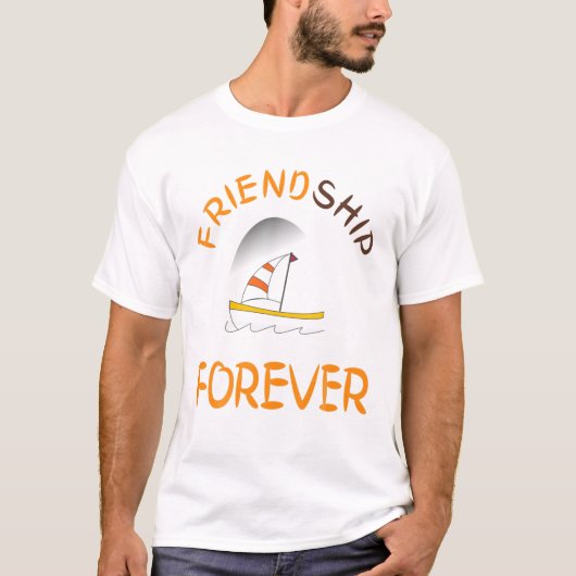 Freundschaftsschiff Friend Forever Girlfriend Boyf T-Shirt (Vorderseite)