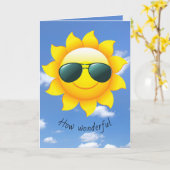 Freundschaftssonne mit Sonnenbrille Karte (Gelbe Blume)