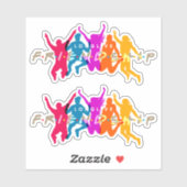 Freundschaftstag | 4"x 4" - Glossy Transparent Aufkleber (Blatt)