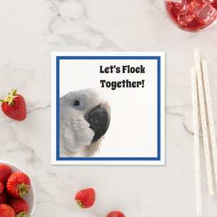 Freundschaftstag Cockatoo Flock - Funny Foto Serviette