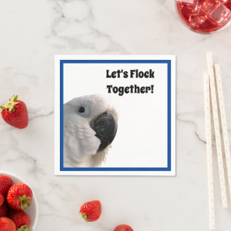 Freundschaftstag Cockatoo Flock - Funny Foto Serviette