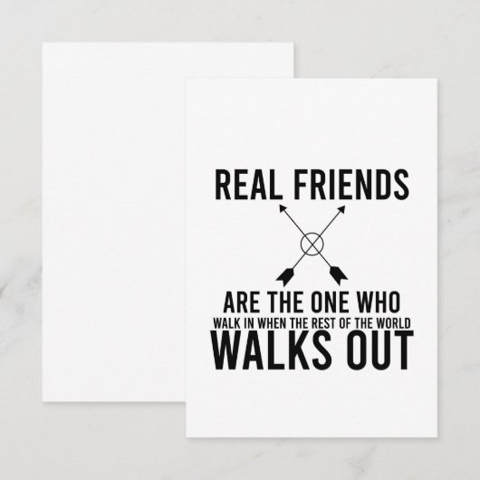 Freundschaftstag echte Freunde Einladung (Vorne/Hinten)