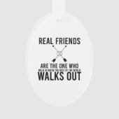 Freundschaftstag echte Freunde Ornament (Vorderseite)