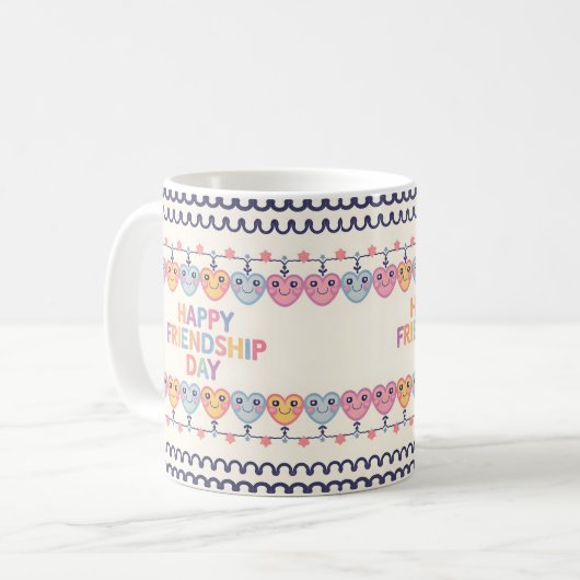 Freundschaftstag Geschenk Idee Kaffeetasse (Vorderseite Links)
