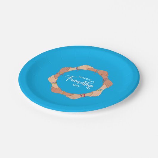 Freundschaftstag Pappteller (Schrägansicht)