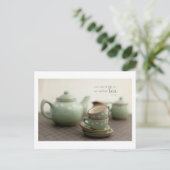 Freundschaftsthema, Teefreunde Postkarte (Stehend Vorderseite)