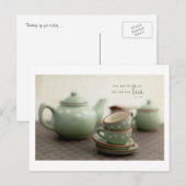 Freundschaftsthema, Teefreunde Postkarte (Vorne/Hinten)