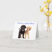Freundschaftswerbekarte Labrador Retriever Welppie Karte (Gelbe Blume)