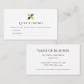 Freundschaftswerbung Berufliche Schwarz- und Goldk Empfehlungskarte (Vorne/Hinten)