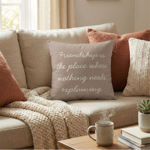 Freundschaftszitat Boho handgeschriebene Schrift T Kissen