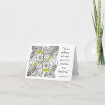 Freundschaftszitat, BW Floral Doodle mit Grün