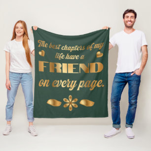Freundschaftszitat-Geschenk für beste Freundin Fleecedecke