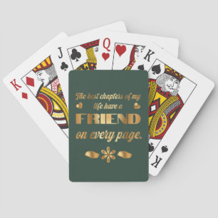 Freundschaftszitat Geschenk für beste Freundin Spielkarten