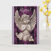 Freut euch! Engel Christmas Card mit Bibelverse Karte (Gelbe Blume)