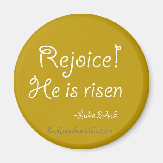 Freut euch! Er ist das Osterbibelangebot gestiegen Magnet (Vorne)