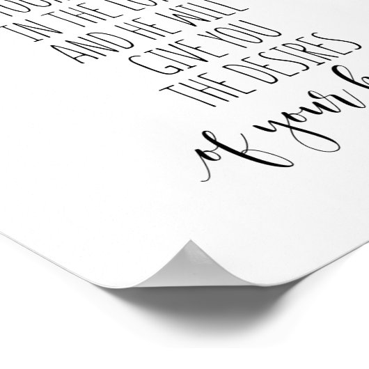 Freut euch im Herrn, Psalm 37:4 Poster (Ecke)