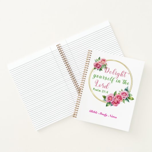 "Freut euch in dem Herrn" Anpassbare Spirale Notizblock (Innenseite)