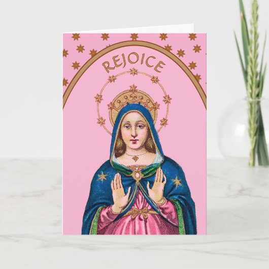Freut euch! (Latein: Gaudete!) Oberer Torso BVM Ad Karte (Vorderseite)