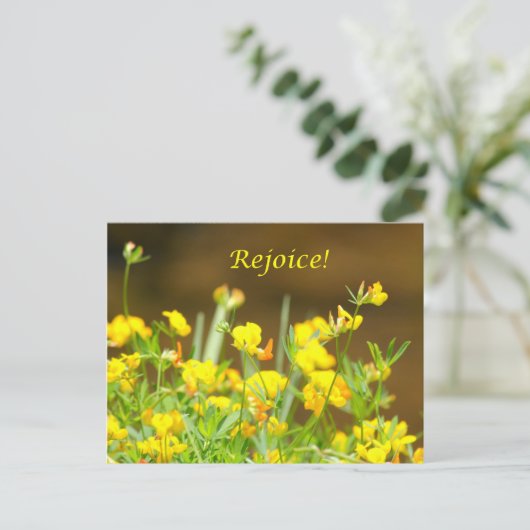 Freut euch! postkarte (Stehend Vorderseite)