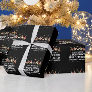 Freut euch über die Geburt eines braunhautigen Mit Geschenkpapier