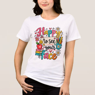 Freut mich, dein Gesicht zu sehen - Süße Lehrerin Tri-Blend Shirt
