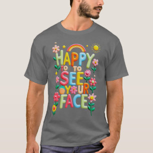 Freut mich, Ihre Gesichtslehrer Vintage Blume zurü T-Shirt