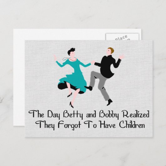 Freut mich, kinderfrei zu sein postkarte (Vorne/Hinten)