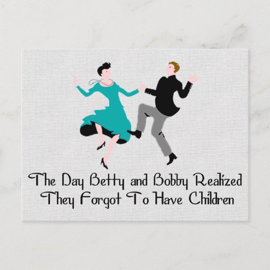 Freut mich, kinderfrei zu sein postkarte (Vorderseite)