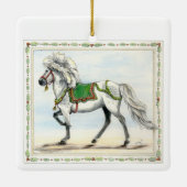 Frey Jol Icelandic Horse Christmas Keramikornament (Rückseite)